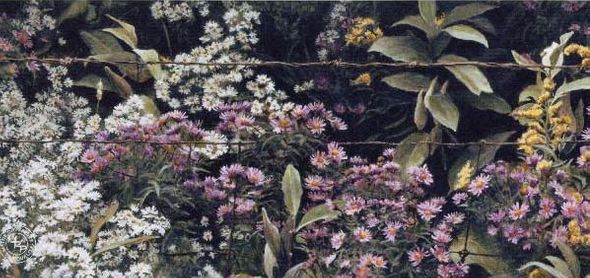 ROBERT BATEMAN 9X24 Secondary Market Art: "ROADSIDE TAPESTRY"