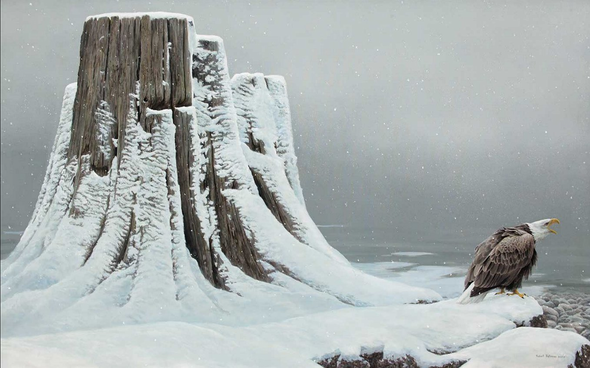 Robert Bateman Handsigned and Numbered Limited Edition Canvas Giclee:"Heritage � Bald Eagle"