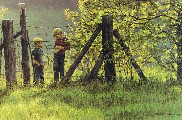 Robert Bateman Handsigned and Numbered Limited Edition Renaissance Giclee Canvas:"Tadpole Time"