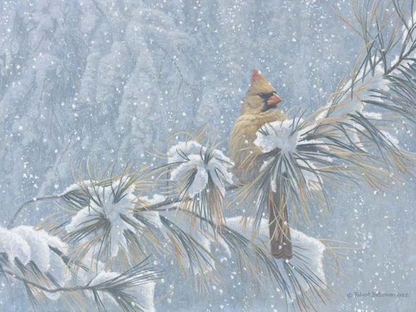 Robert Bateman Handsigned and Numbered Limited Edition Renaissance Giclee on Canvas: "Winter Lady"