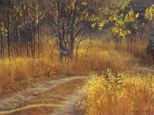 ROBERT BATEMAN  Secondary Market Art: "COTTAGE LANE REDFOX"