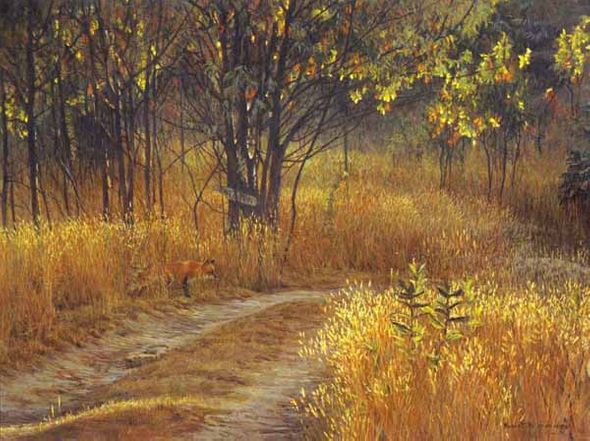 ROBERT BATEMAN  Secondary Market Art: "COTTAGE LANE REDFOX"