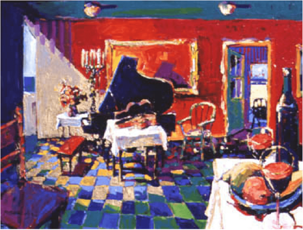 Robert Burridge Artist Signed Limited Edition Serigraph on paper:"Afternoon Recital"