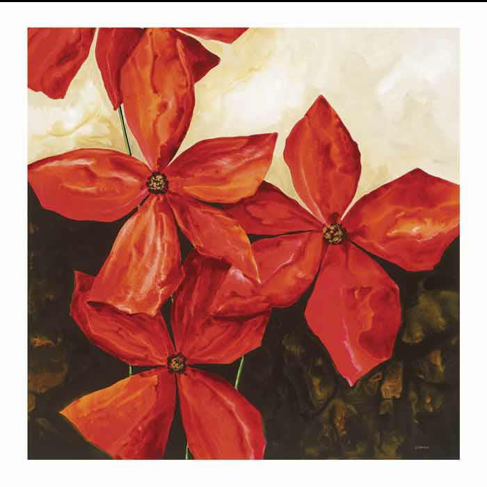 Robert Charon Open Edition Canvas Giclee "Red Passion I" Robert Charon