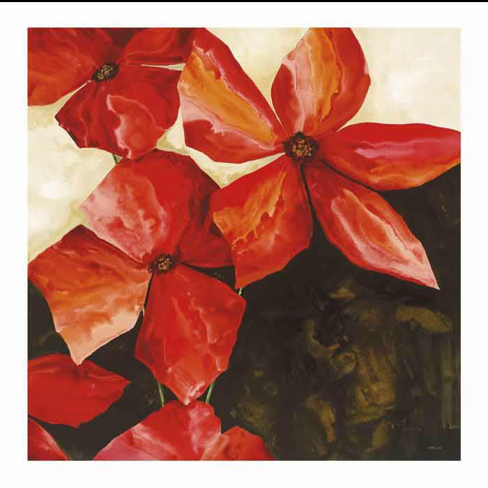 Robert Charon Open Edition Canvas Giclee "Red Passion II" Robert Charon