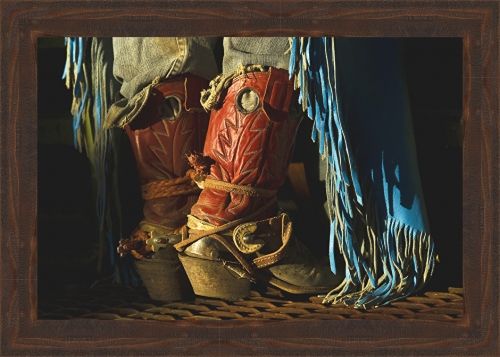 Robert Dawson 19 x 27 Canvas Giclee Art:"Work Boots"