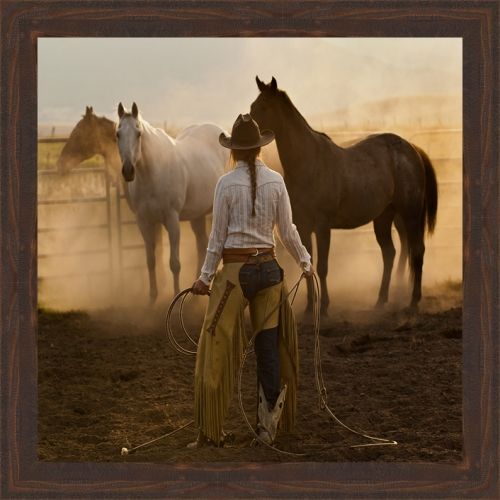 Robert Dawson 27 x 27 Canvas Giclee Art:"Who'S The Boss"