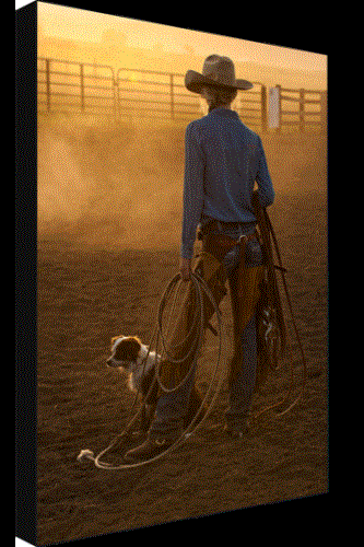 Robert Dawson 30 x 20 Canvas Giclee Art:"Waiting To Go To It"