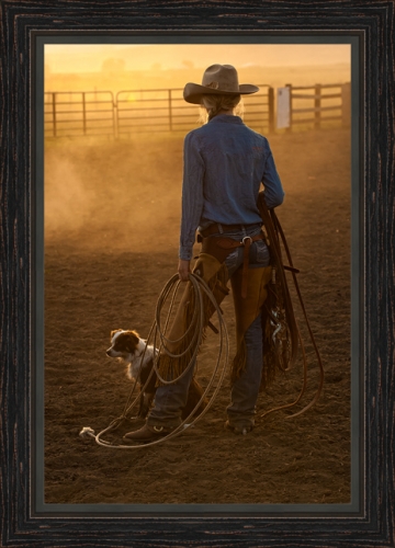 Robert Dawson 30 x 22 Canvas Giclee Art:"Waiting To Go To It"