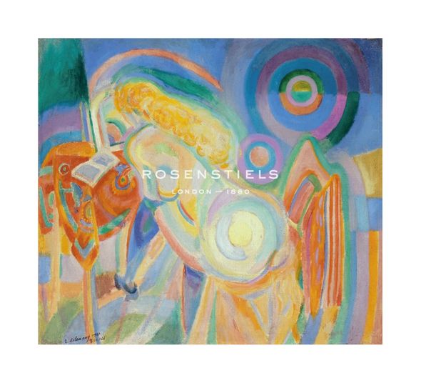 Robert Delaunay Hand Numbered Limited Edition Print on Paper :"Femme Nue Lisant, 1915"