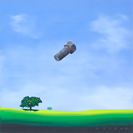 Robert Deyber Artist Signed Limited Edition Hand-crafted Stone Lithograph:"A Bolt from the Blue"