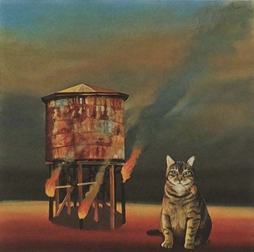 Robert Deyber Artist Signed Limited Edition Hand-crafted Stone Lithograph:"Cat-astrophie"