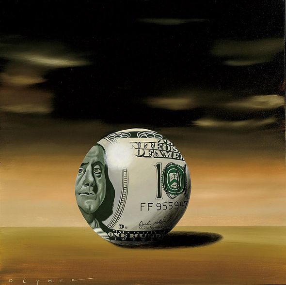 Robert Deyber Artist Signed Limited Edition Hand-crafted Stone Lithograph:"Moneyball"
