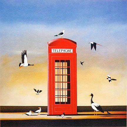 Robert Deyber Artist Signed Limited Edition Hand-crafted Stone Lithograph:"The Bird Call"