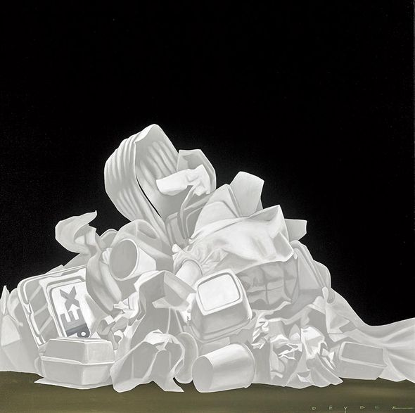 Robert Deyber Artist Signed Limited Edition Hand-crafted Stone Lithograph:"White Trash"