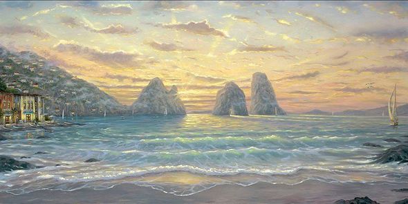 Robert Finale Artist Signed Embellished Limited Edition Canvas Giclee:"A New Dawn""