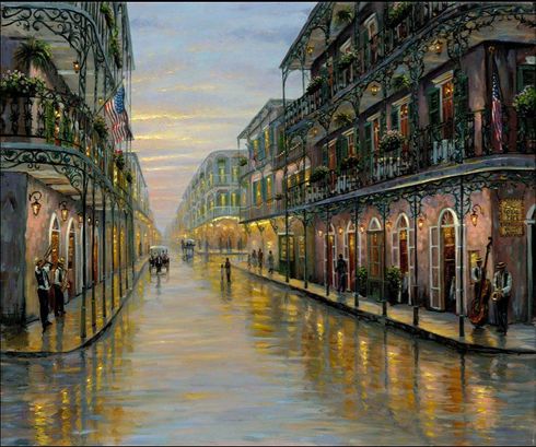 Robert Finale Artist Signed and Numbered Limited Edition Canvas Giclee:"A New Beginning - New Orleans"