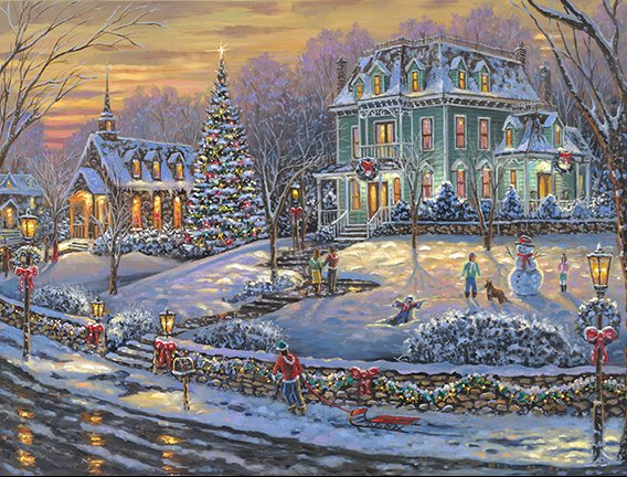 Robert Finale Original Art with Free Framing:"Merry Christmas To All"
