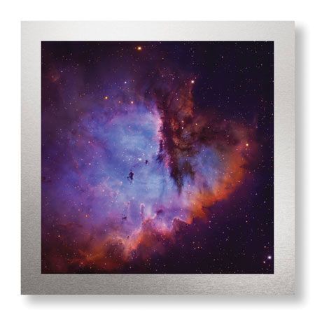 Robert Gendler Limited Edition Ready to Hang Giclee on Brushed Aluminum: "Emission Nebula and Open Cluster in Cassiopeia"