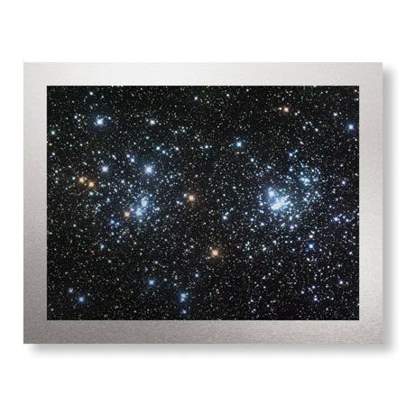 Robert Gendler Limited Edition Ready to Hang Giclee on Brushed Aluminum: "The Double Cluster"