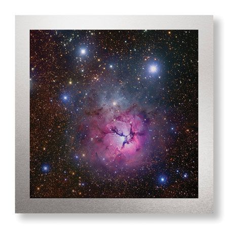 Robert Gendler Limited Edition Ready to Hang Giclee on Brushed Aluminum: "The Trifid Nebula in Sagittarius"