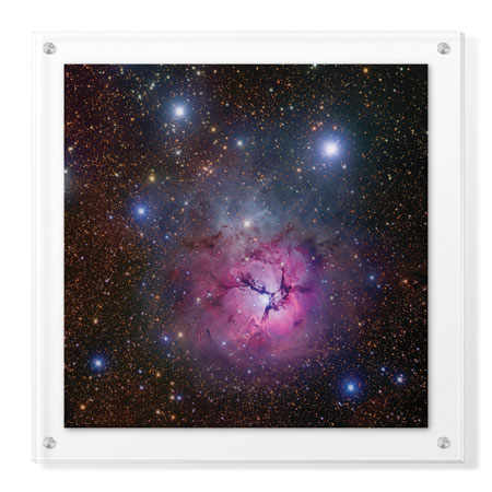 Robert Gendler Limited Edition Ready to Hang Giclee on Clear Acrylic: "The Trifid Nebula in Sagittarius"