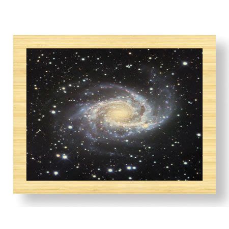 Robert Gendler Limited Edition Ready to Hang Giclee on Sustainable Bamboo: "Spiral Galaxy in Antlia"