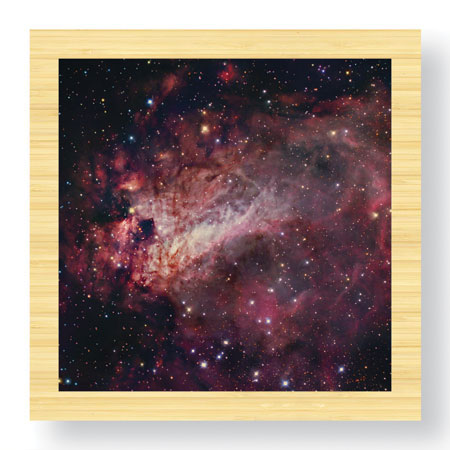 Robert Gendler Limited Edition Ready to Hang Giclee on Sustainable Bamboo: "The Omega Nebula in Saggitarius"