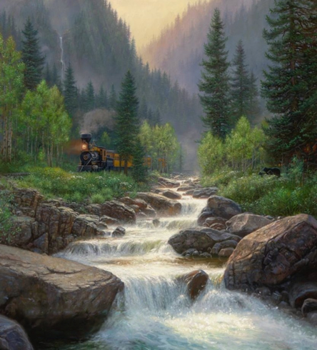 Mark Keathley Artist Hand Signed Limited Edition Embellished Canvas Giclee:"Glory Days" Mark Keathley Artist Hand Signed Limited Edition Embellished Canvas Giclee:"Glory Days"