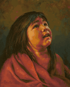 Robert Griffing Artist Signed Limited Edition Canvas Giclee:"Pride of Her Grandfather"