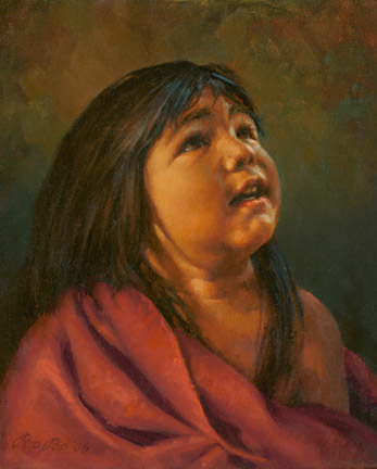 Robert Griffing Artist Signed Limited Edition Canvas Giclee:"Pride of Her Grandfather"