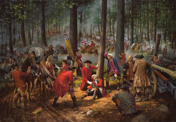 Robert Griffing Handsigned and Numbered Limited Edition : "The Wounding of General Braddock"