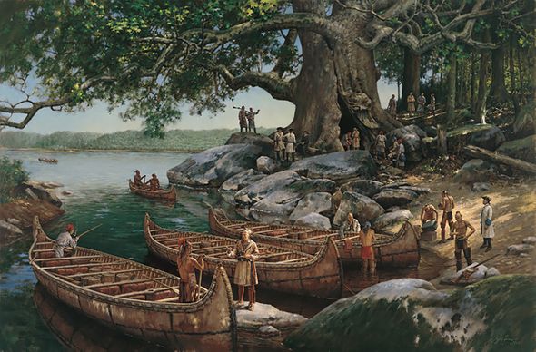Robert Griffing Handsigned and Numbered Limited Edition: "We Dined in a Hollow Cottonwood Tree"