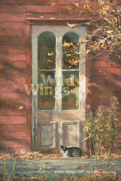 Robert K. Abbett Handsigned and Numbered Limited Edition Print:"October Morning Cat"