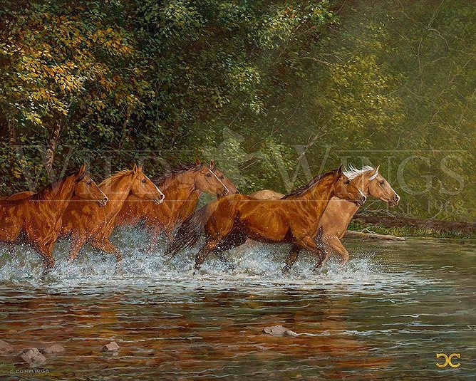 Chris Cummings Master Artisan Hand Embellished AP Canvas Giclee:" South Fork Summer"