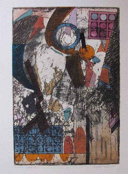 Robert Kostuck Hand Signed Original Serigraph Art:"Lunar Light #7"