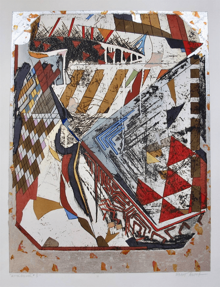 Robert Kostuck Hand Signed Original Serigraph Art:"Quick Silver #3"