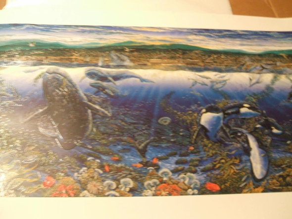 Robert Lyn Nelson Artist Signed Mixed Media Print: "Golden Light on Cannery Row"