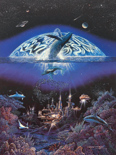 Robert Lyn Nelson Limited Edition Mixed Media on Paper: "Hope for the Future"