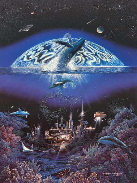 Robert Lyn Nelson Limited Edition Mixed Media on Paper with Remarque: "Hope for the Future"