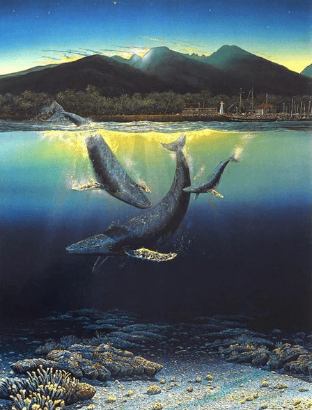 Robert Lyn Nelson Limited Edition Mixed Media: "Two Worlds"