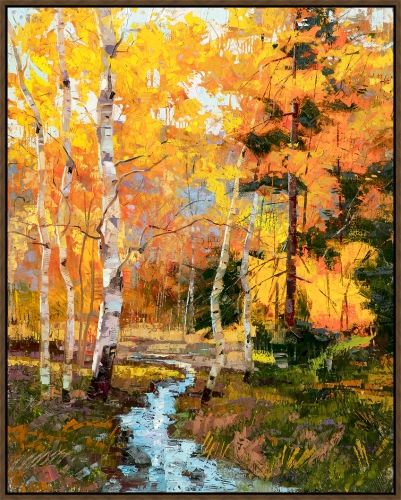 ROBERT MOORE 41.5X33.5 FLOAT FRAMED CANVAS:"PASSAGE"