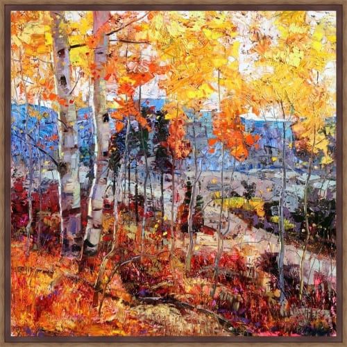 ROBERT MOORE 45X45 STACKED FRAMED CANVAS:"GRANDUER"