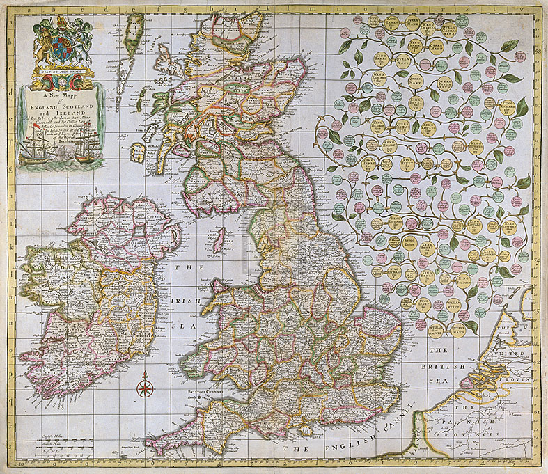 Robert Morden Hand Numbered Limited Edition Print on Paper :"A New Map of England, Scotland and Ireland, 1680"