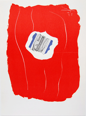 Robert Motherwell Limited Edition Lithograph:"Tricolor XXieme Siecle"