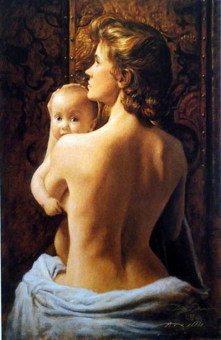 Robert Olson Print-Signed and Numbered:"After the Bath"