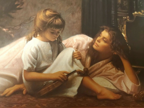 Robert Olson Signed Limited Edition Offset Lithograph: "Mother and Child"