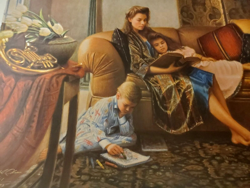 Robert Olson Signed Limited Edition Offset Lithograph: "The Artist" Robert Olson Signed Limited Edition Offset Lithograph: "The Artist"