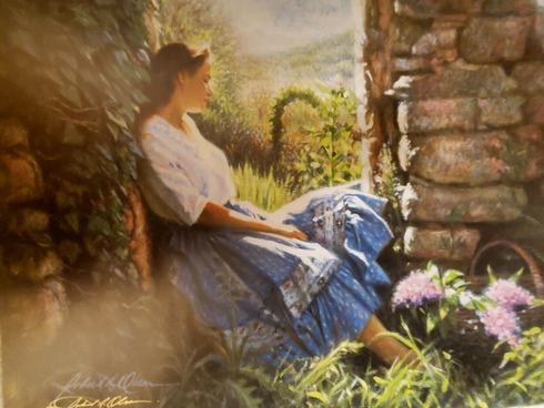 Robert Olson Signed Limited Edition Offset Lithograph: "The Garden Gate" Robert Olson Signed Limited Edition Offset Lithograph: "The Garden Gate"
