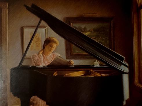 Robert Olson Signed Limited Edition Offset Lithograph: "The Music Room"